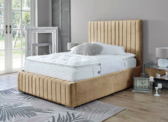 Poppy Divan Light Mustard Design Bed Frame