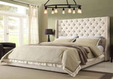 beautiful white designed Emma Wingback Bed Frame