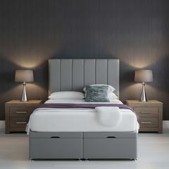 Phoebe Striped Divan Ottoman Storage Bed