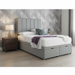 Phoebe Striped Divan Ottoman Storage Bed