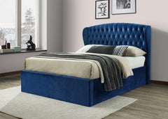 royal blue new designed Milan Grand Chesterfield Wingback Bed Frame