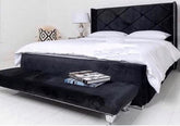 Limited Black Edition Malia Shimmer Wingback Bedframe