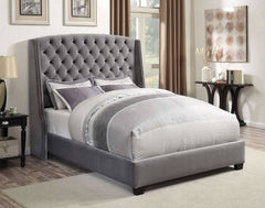 Light grey design Haylie Platform Bed Frame
